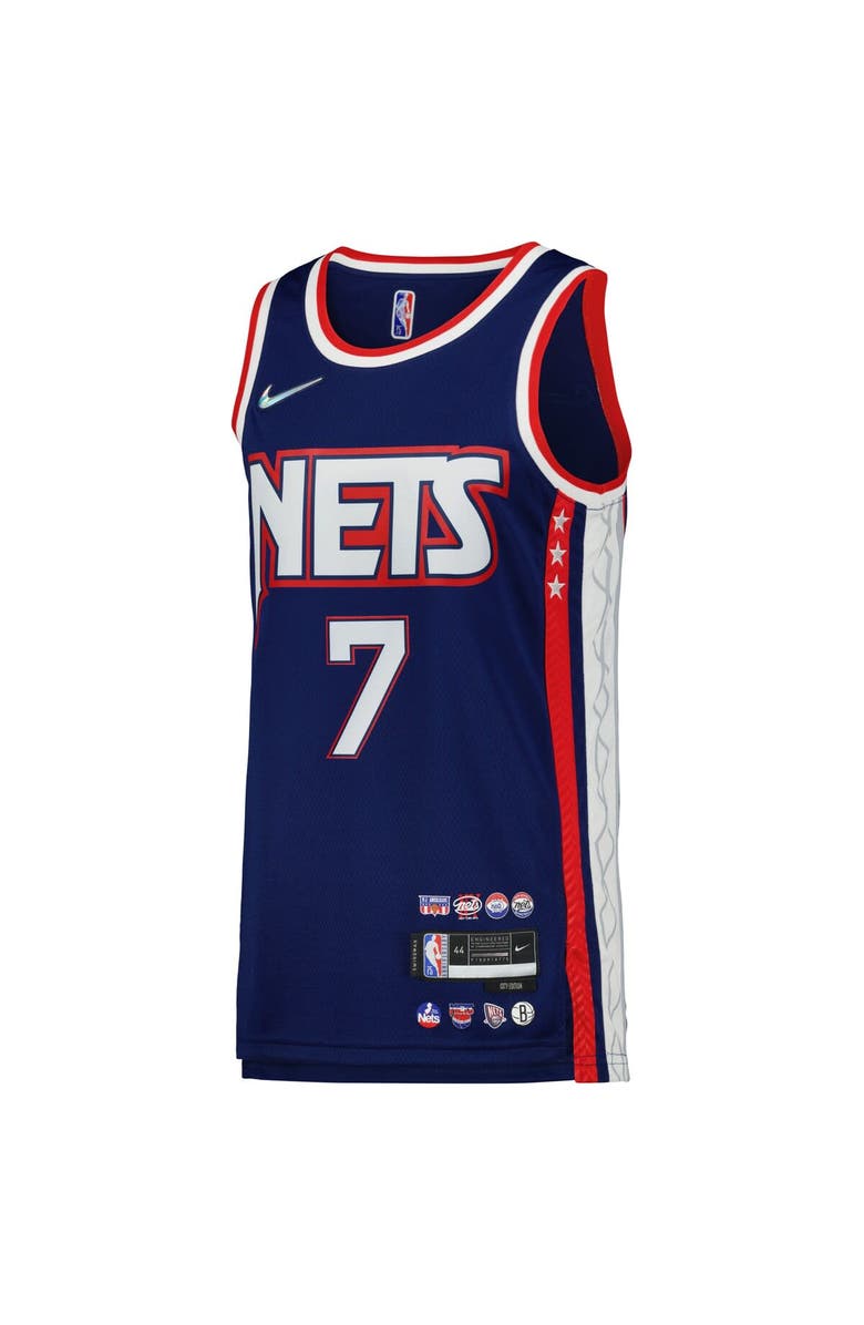 Nike Men's Nike Kevin Durant Blue Brooklyn Nets Swingman Player Jersey - City Edition, Alternate, color, 