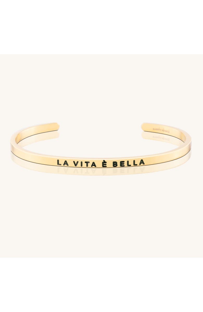 Mantra La Vita È Bella bracelet, Main, color, Yellow Gold