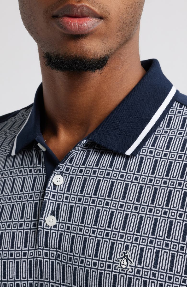 Original Penguin Geo Jacquard Cotton Polo, Alternate, color,