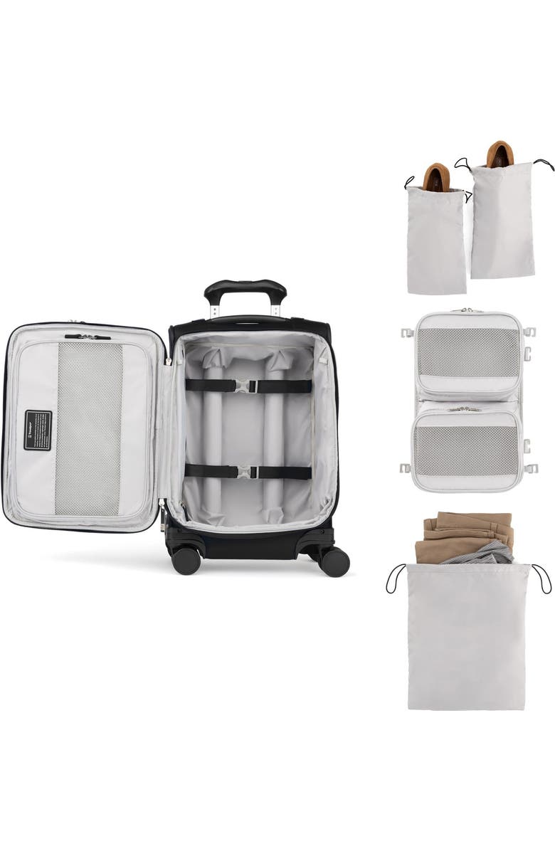 TRAVELPRO Versapack + Softside Carry On & Large Spinner Luggage Set, Alternate, color, Black