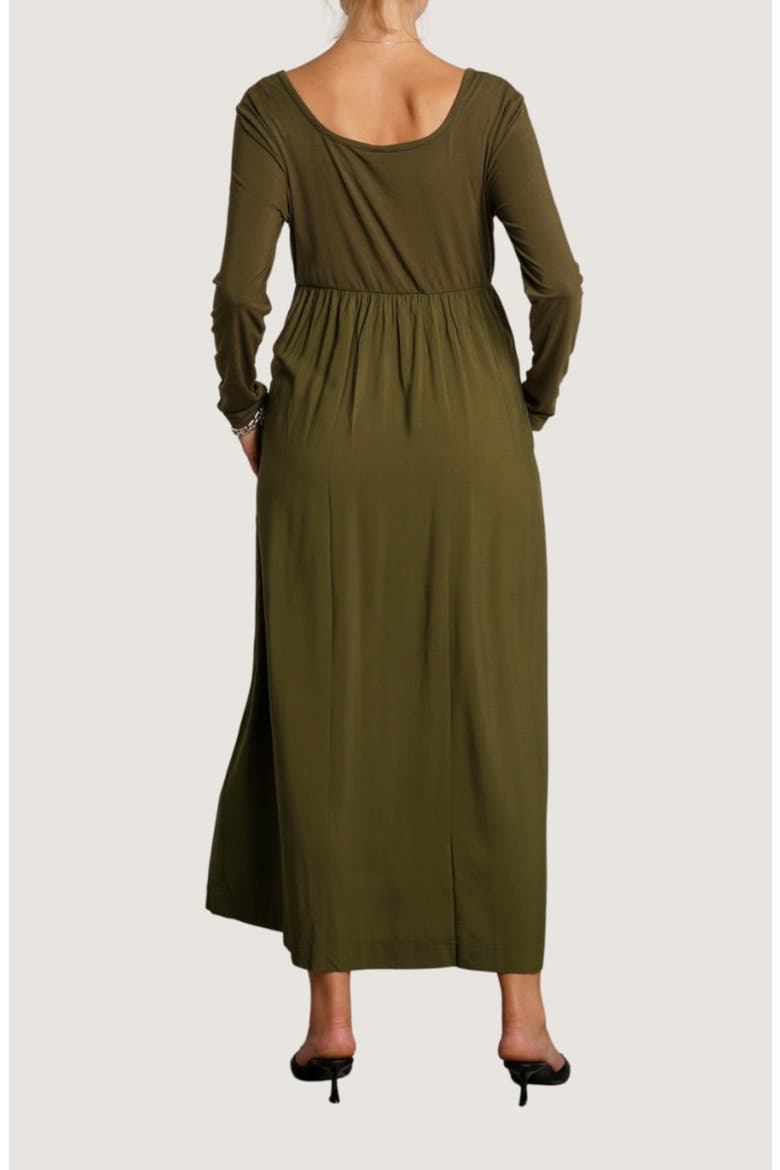Maeve Maternity Long Sleeve Dress, Alternate, color, MOSS