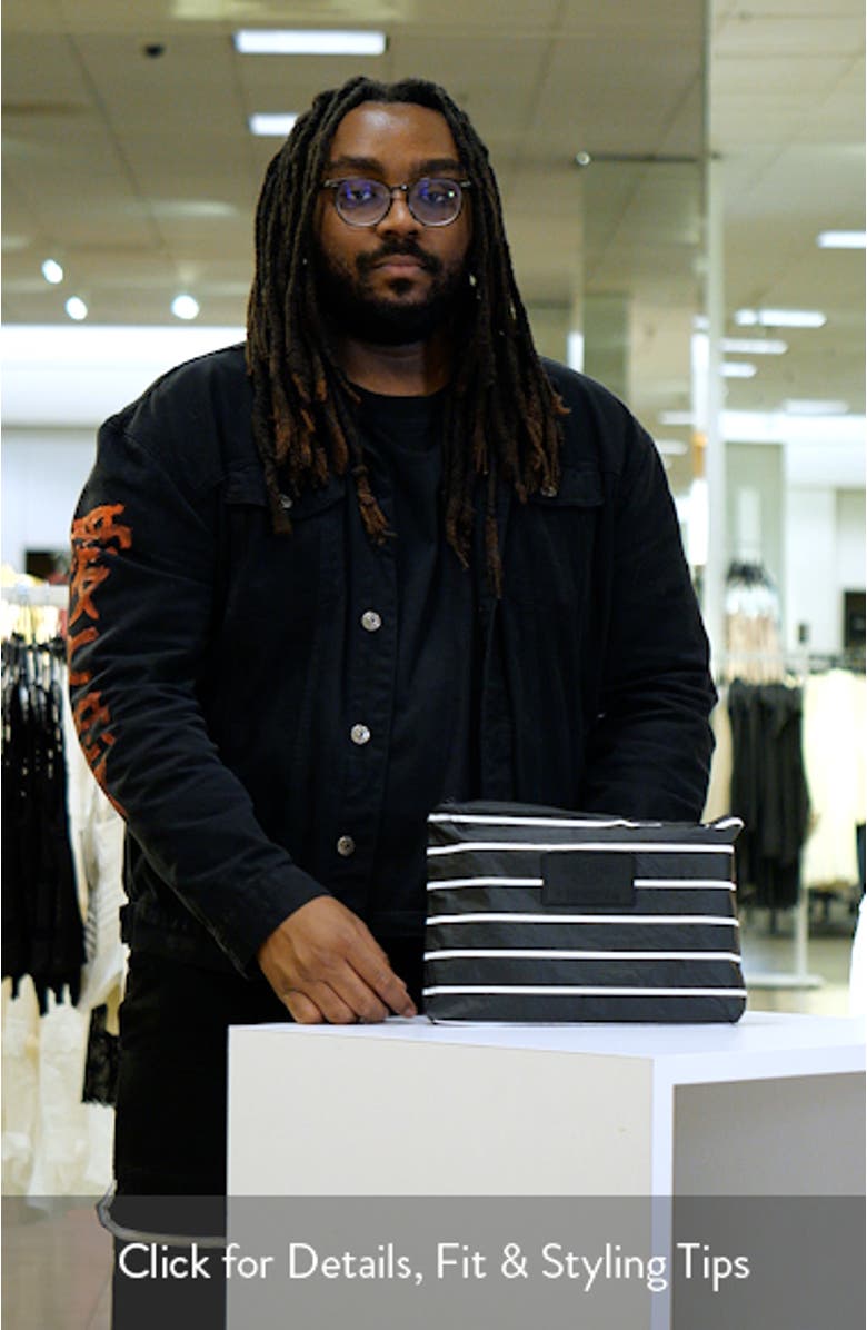 Aloha Collection Mid Pinstripe Water Resistant Tyvek® Zip Pouch