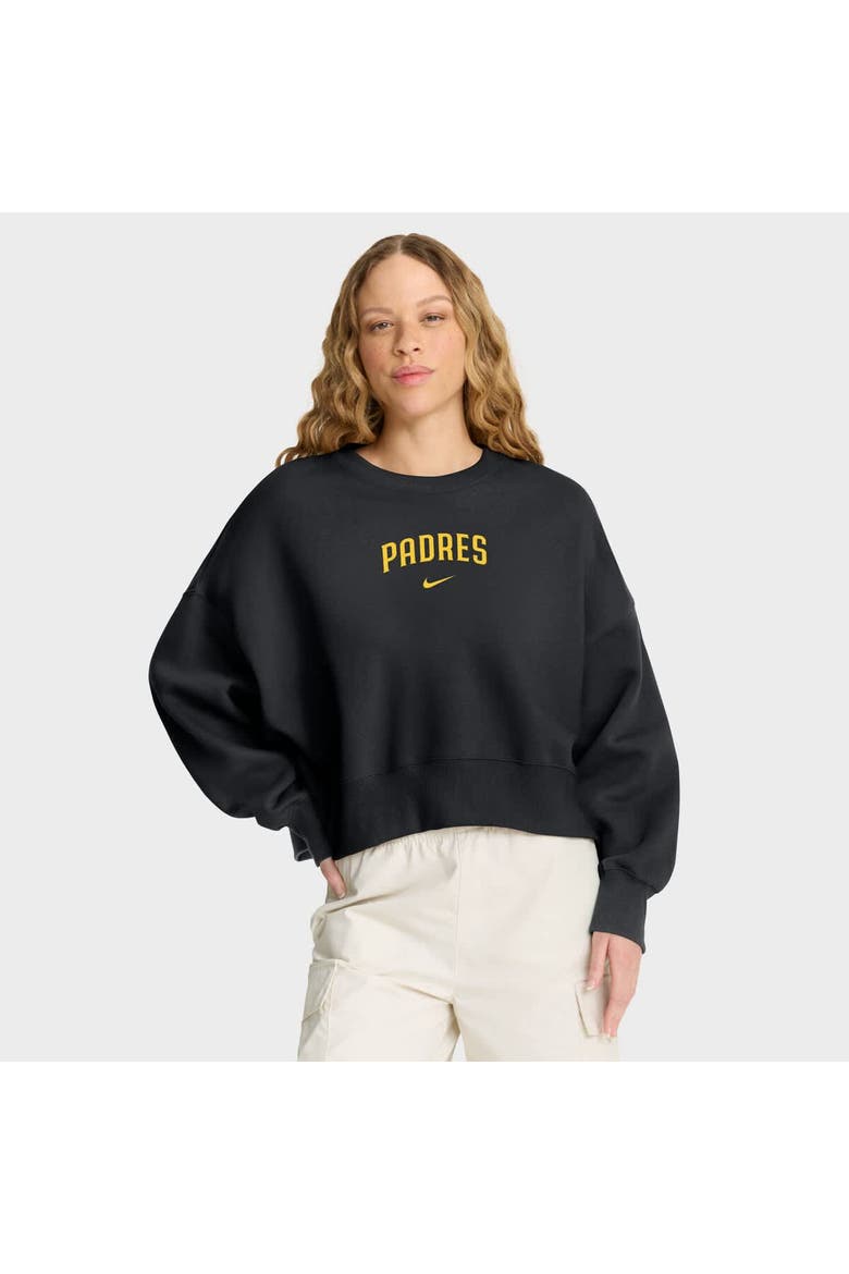 Women's Nike Black San Diego Padres Oversized Primetime Sweatshirt, Main, color, Black