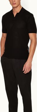 Orlebar Brown Roddy Tailored Fit Open Mesh Stitch Polo Shirt