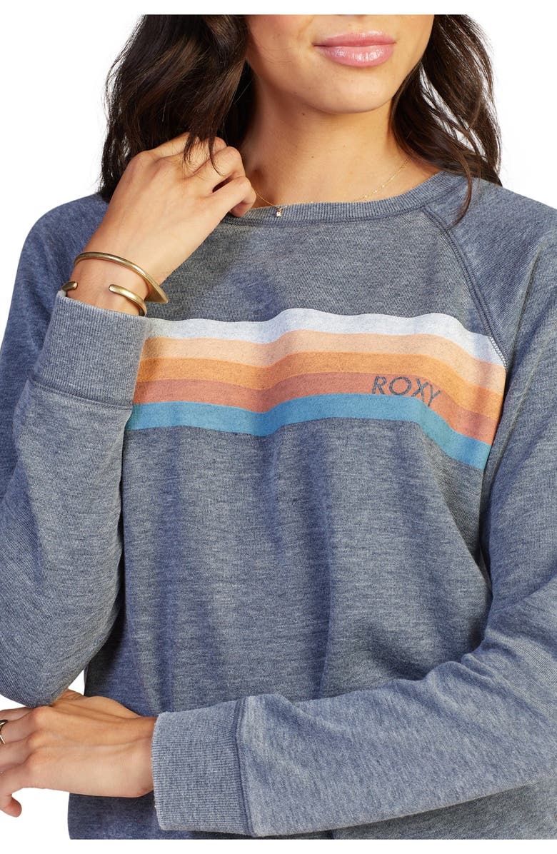 Roxy Wishing Away Stripe Tee, Alternate, color, 