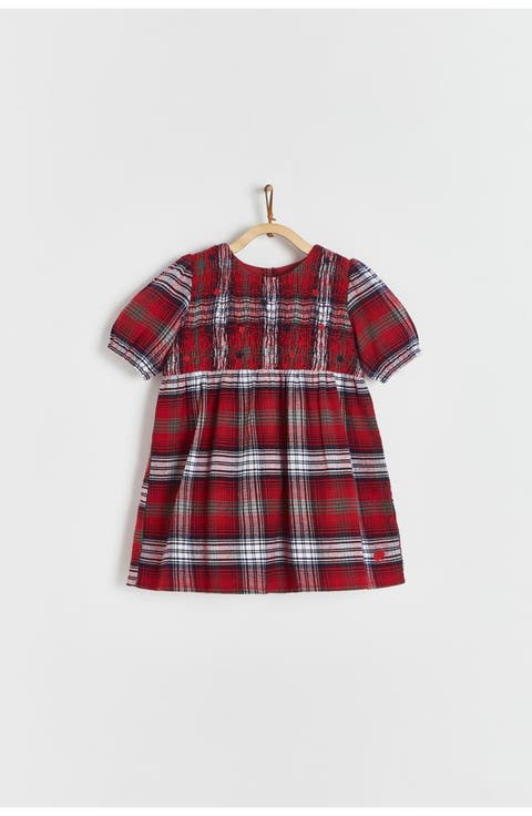 Christmas Flannel Plaid Dress for Toddler