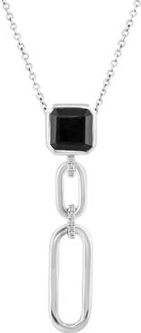 EFFY Diamond & Onyx Pendant Necklace - 0.03ct.