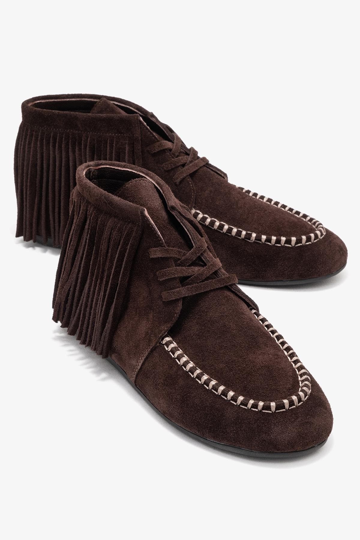 Forever 
Always Shoes Raux Leather Ankle Boot, Alternate, color, Brown Suede Leather