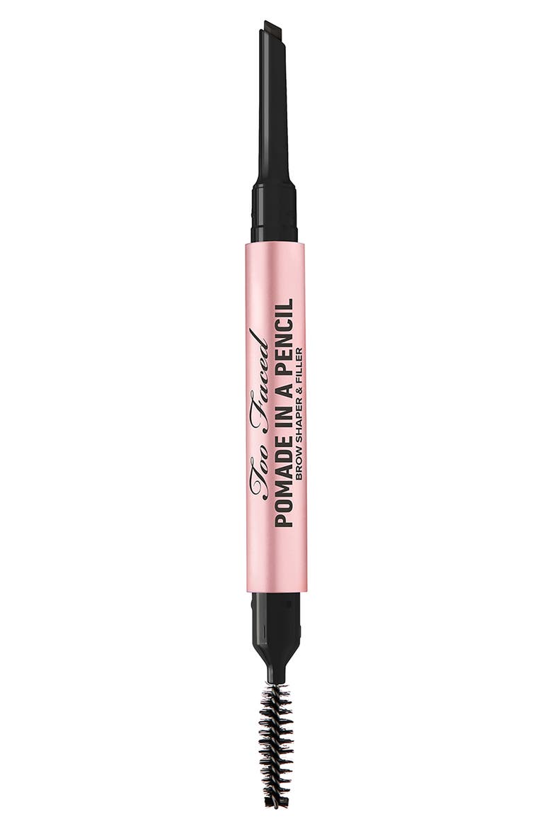 Pomade in a Pencil Brow Shaper & Filler, Main, color, SOFT BLACK