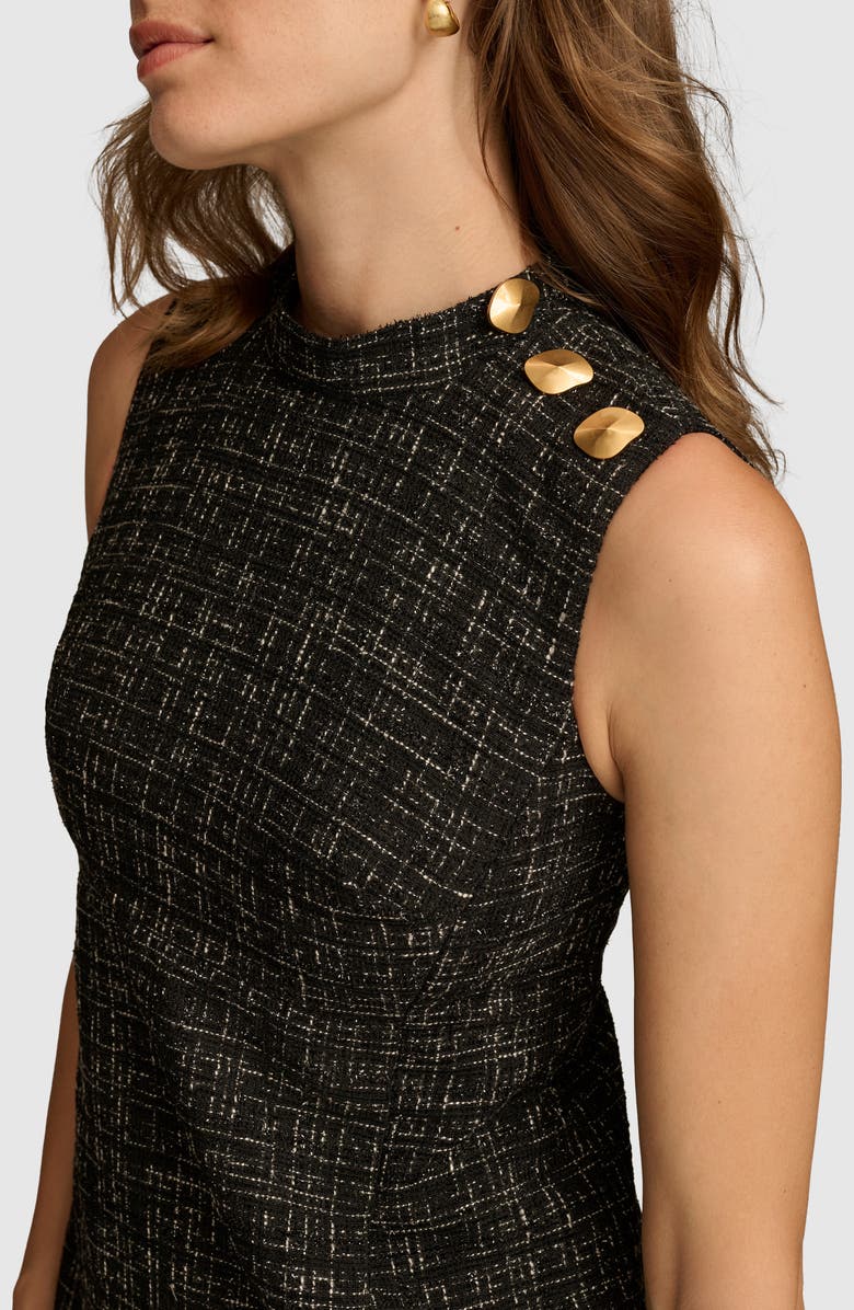 Tweed Sleeveless Sheath Dress