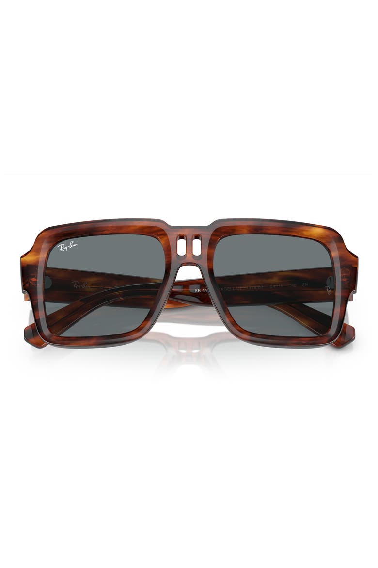 Magellan 54mm Square Sunglasses, Alternate, color, STRIPED HAVANA