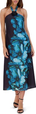 Siena Charmuse Printed Halter Dress