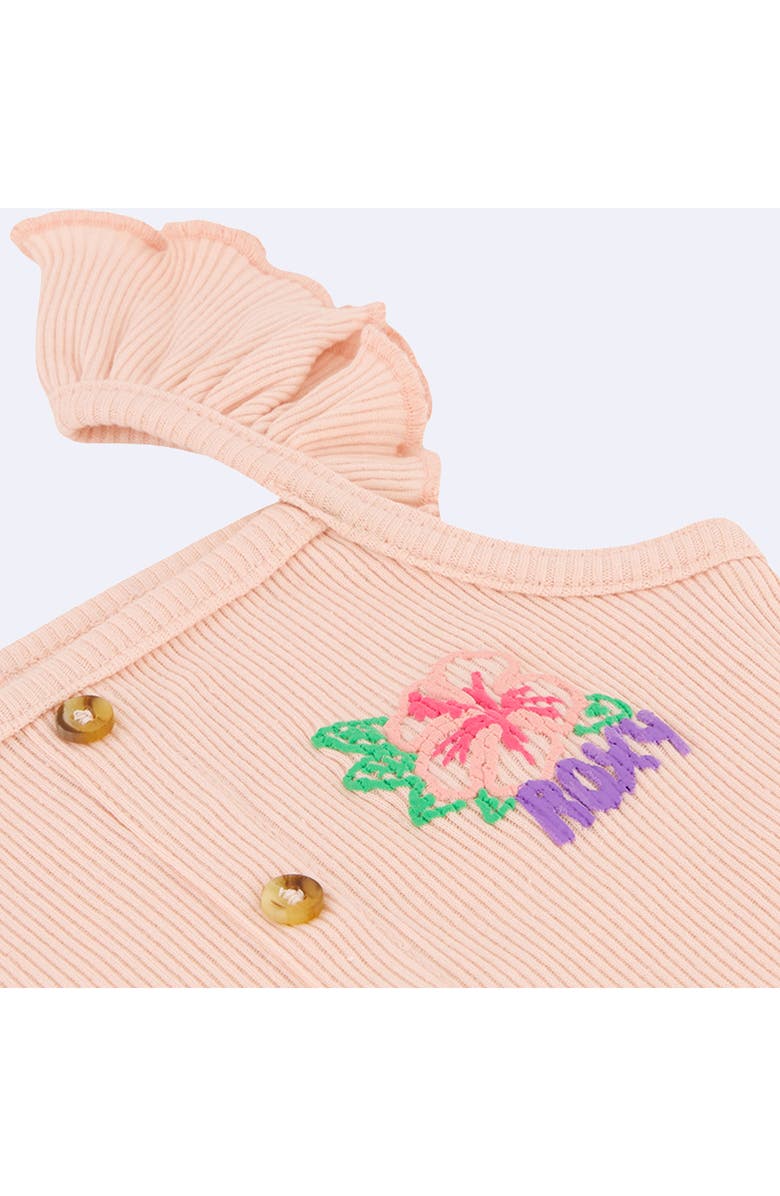 Roxy Kids' Floral Embroidered Rib Top & Shorts Set, Alternate, color, 