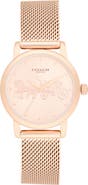 COACH Grand Crystal Index Mesh Strap Watch, 28mm