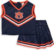 LITTLE KING Girls Youth Navy Auburn Tigers Two-Piece Cheer Set