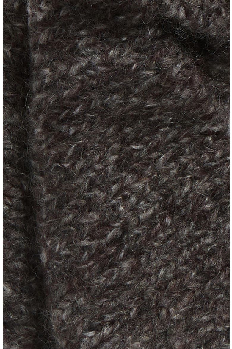 Brushed Cashmere & Silk Bouclé Snood, Alternate, color, CHARCOAL HA7198