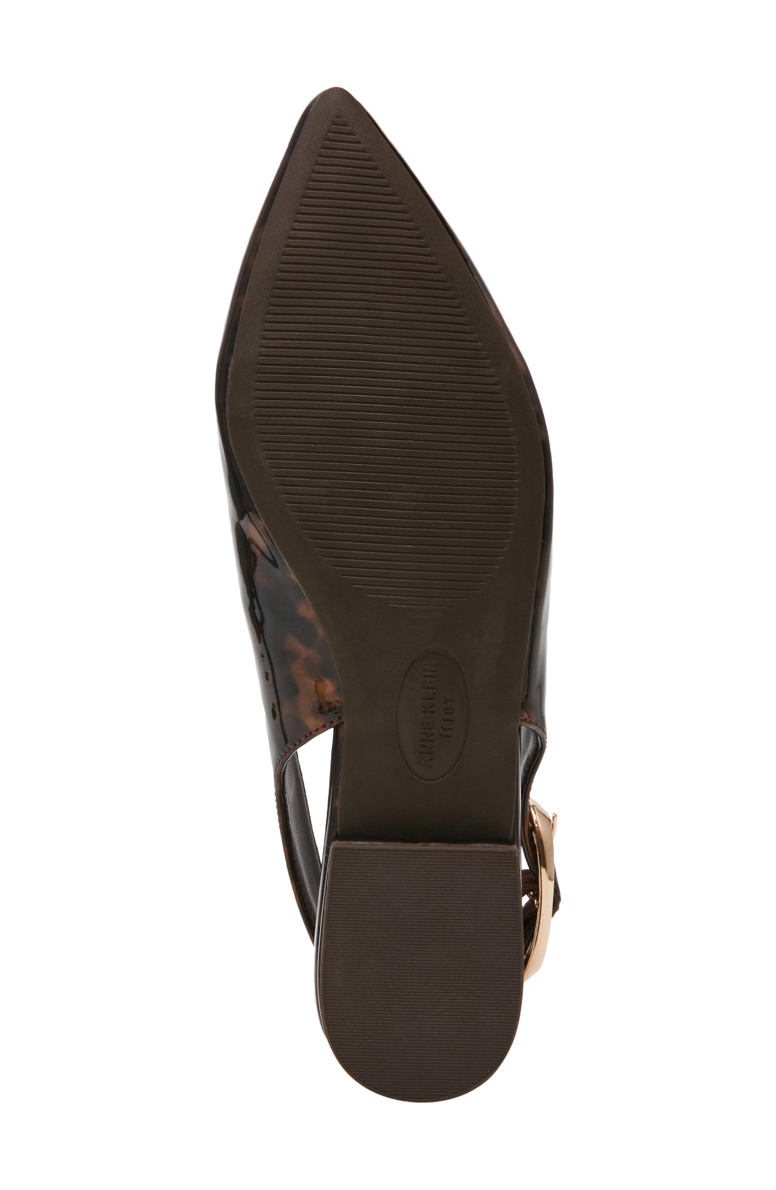 Kalil Faux Leather Slingback Pointed Toe Flat, Alternate, color, TORTOISE