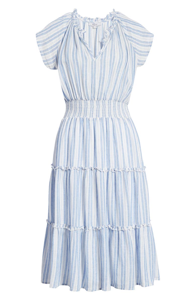 Rails Amellia Stripe Linen Blend Midi Dress, Alternate, color, 