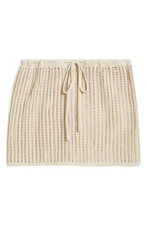 Elan Open Stitch Cover-up Miniskirt In Natural