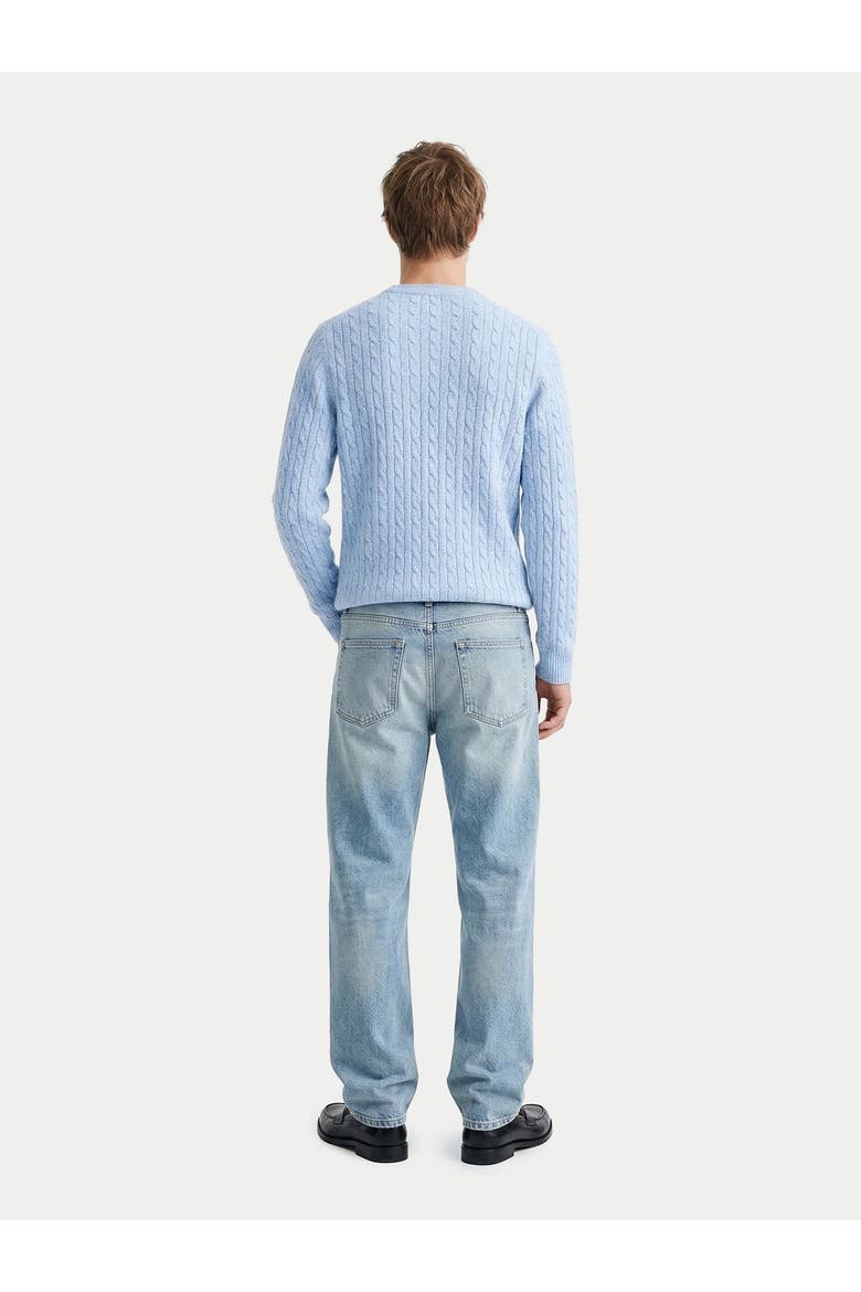 Cashmere Cable-Knit Sweater, Alternate, color, light-blue