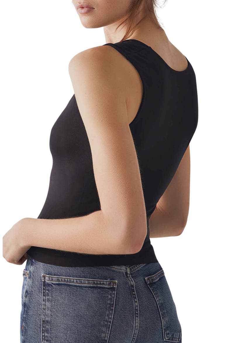 Clean Lines Seamless Crop Muscle Tank, Alternate, color, BLACK
