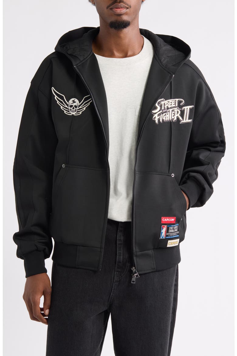 x Street Fighter II M Bison Padded Jacket, Main, color, BLACK
