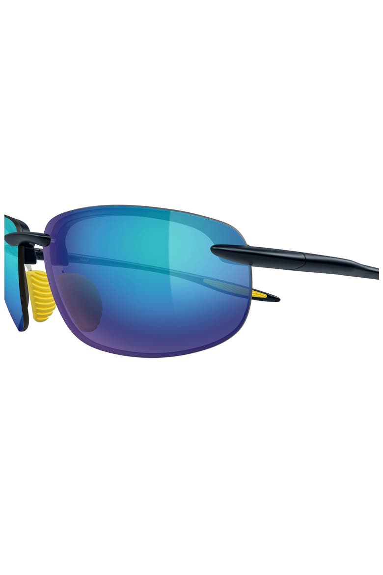 Hookipa Ultra 63mm PolarizedPlus2® Oval Sunglasses, Alternate, color, DARK BLUE / BLUE