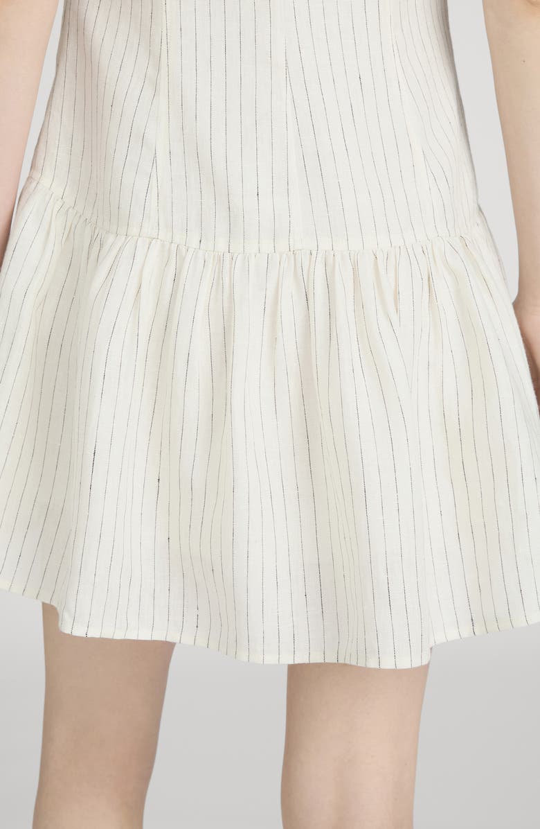 FRAME The Vista Stripe Linen Day Dress, Alternate, color, Cream Multi