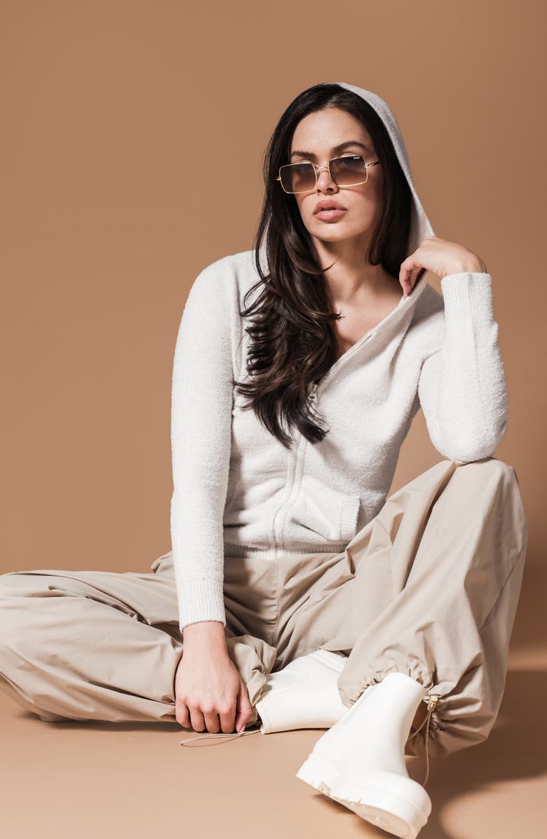 Sunday Citizen Cloud Cool Zip-Up Hoodie, Alternate, color, Bone