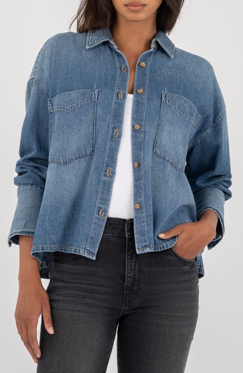 Kut From The Kloth Gertie Denim Shirt In Blue