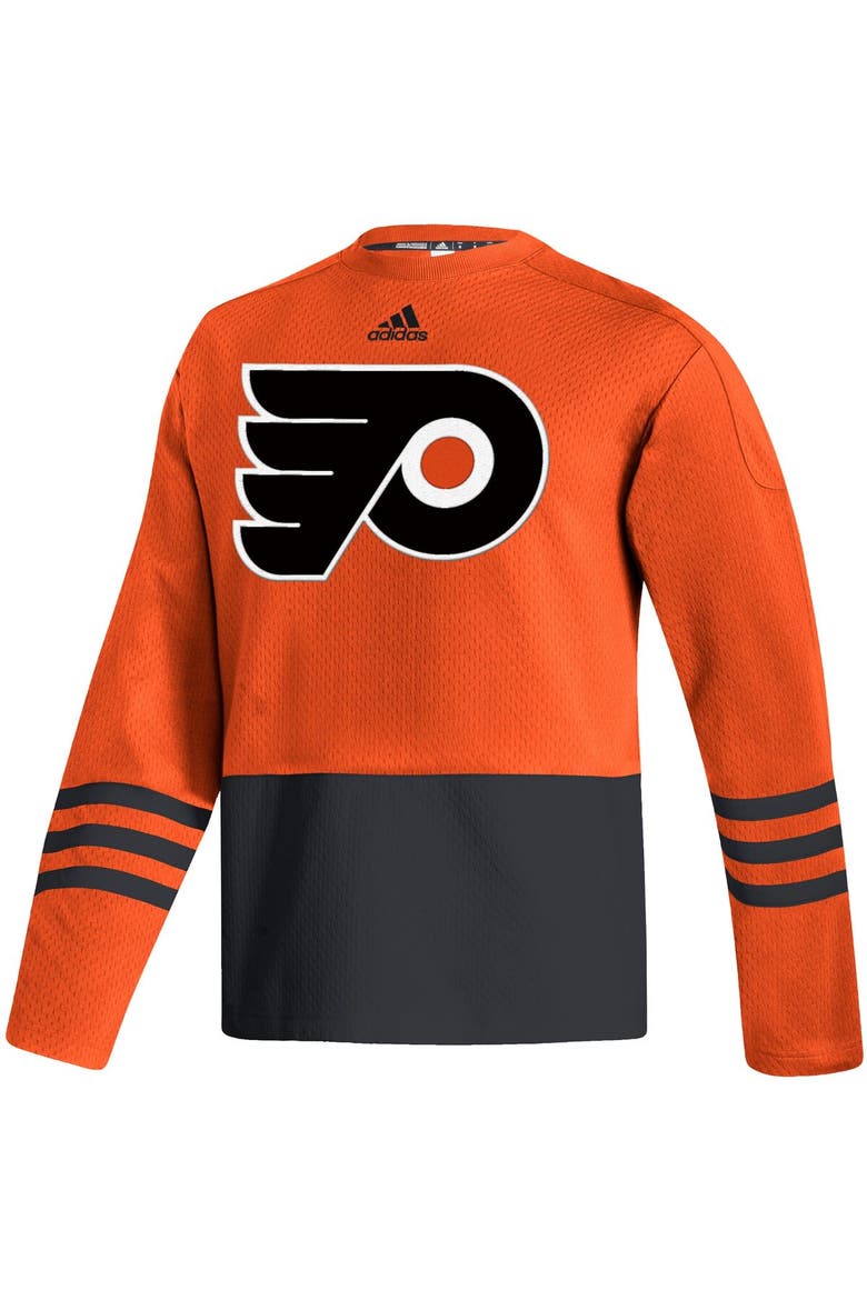 Men's adidas Orange Philadelphia Flyers Logo AEROREADY Pullover Sweater, Alternate, color, Orange