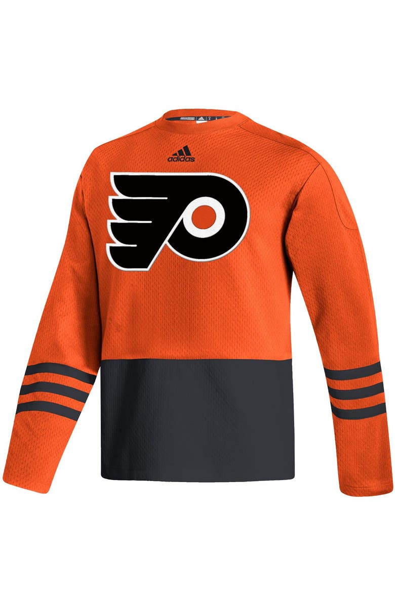 adidas Men's adidas Orange Philadelphia Flyers Logo AEROREADY Pullover Sweater, Alternate, color, Orange