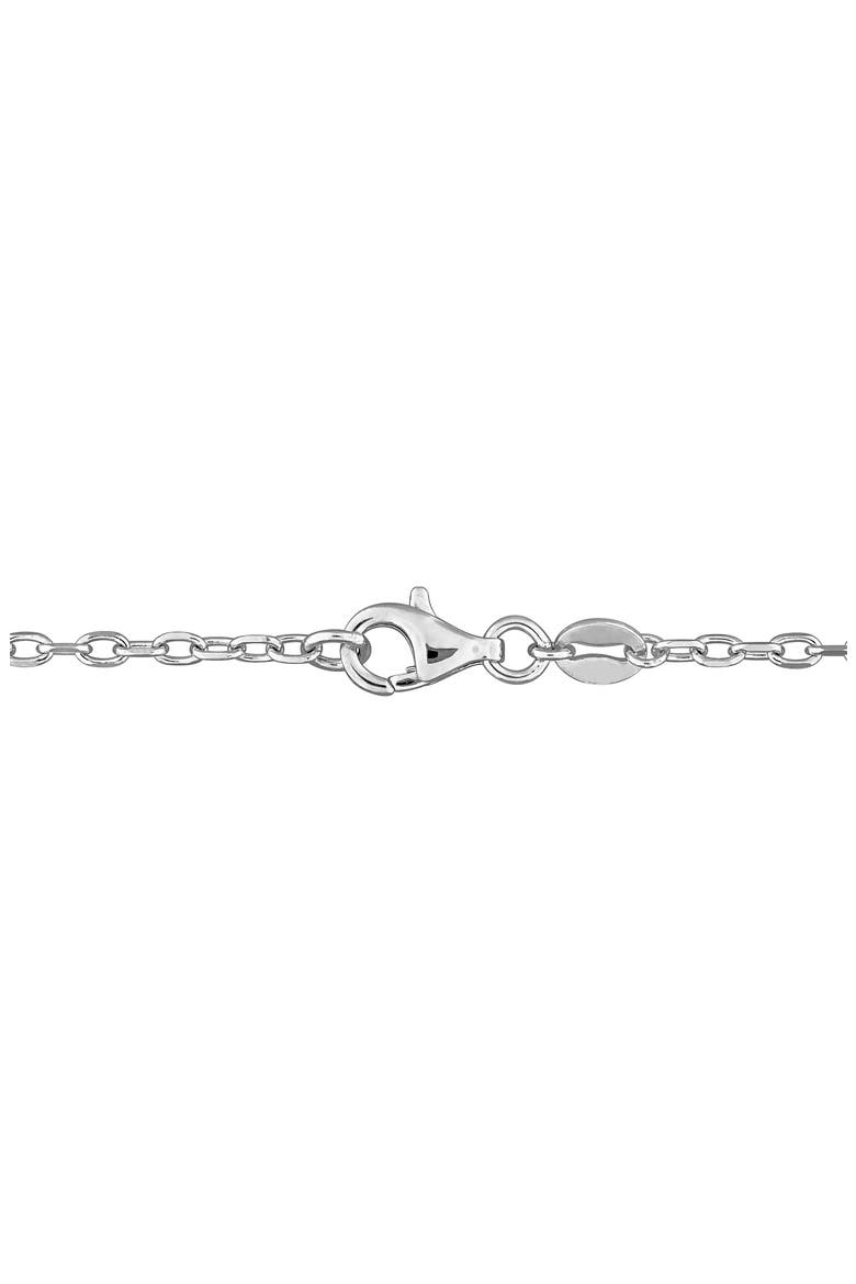 Lab Grown White Sapphire & Cultured Pearl Tennis Necklace & Earrings Set, Alternate, color, OFF WHITE