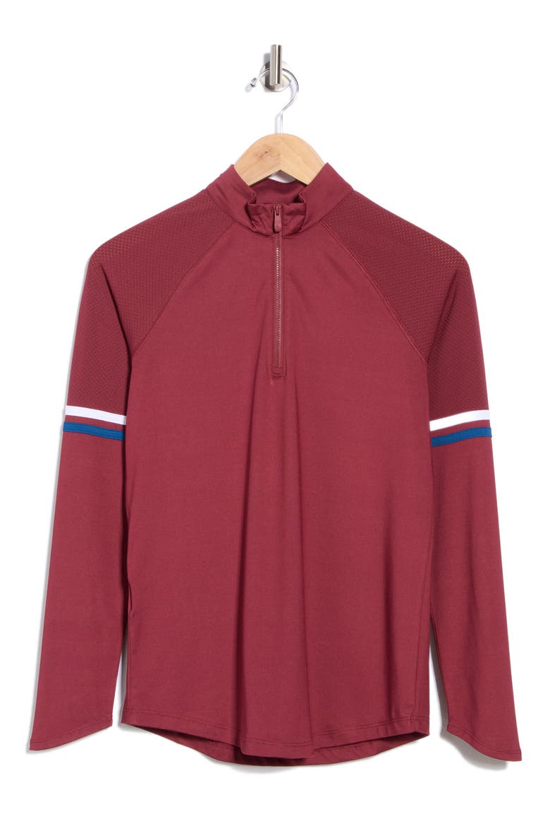 Quarter Zip Polo, Alternate, color, CORDOVAN