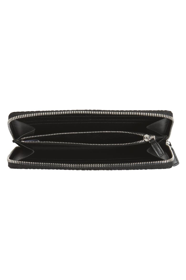 Visetos Original Zip Around Coated Canvas Wallet, Alternate, color, BLACK