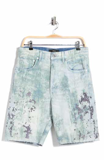 PURPLE BRAND Embroidered Camo Denim Shorts