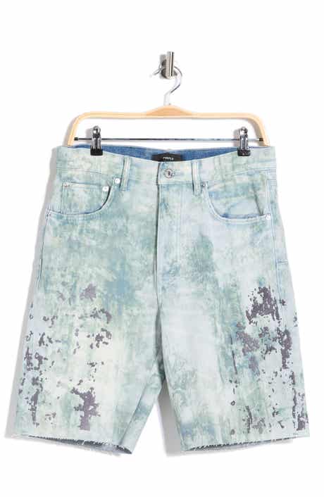 PURPLE BRAND Embroidered Camo Denim Shorts