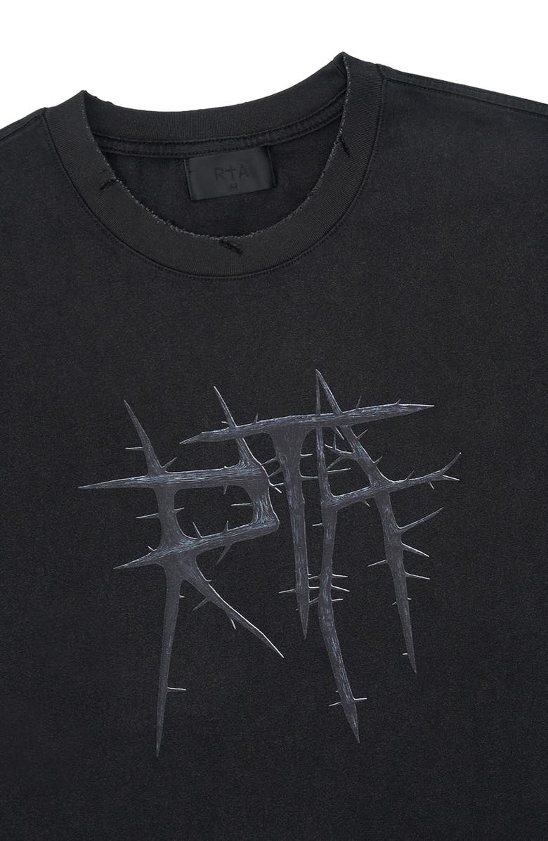 RtA Liam Logo Graphic T-Shirt, Alternate, color, Black Rta Thorn