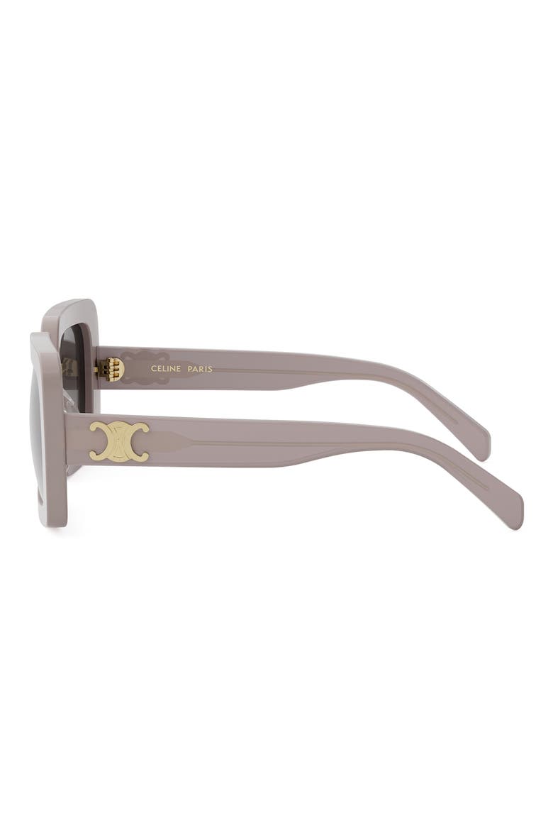 Triomphe 56mm Square Sunglasses, Alternate, color, SHINY LIGHT BROWN / BROWN