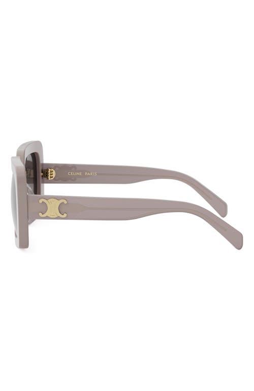 Celine Triomphe 56mm Square Sunglasses In Brown