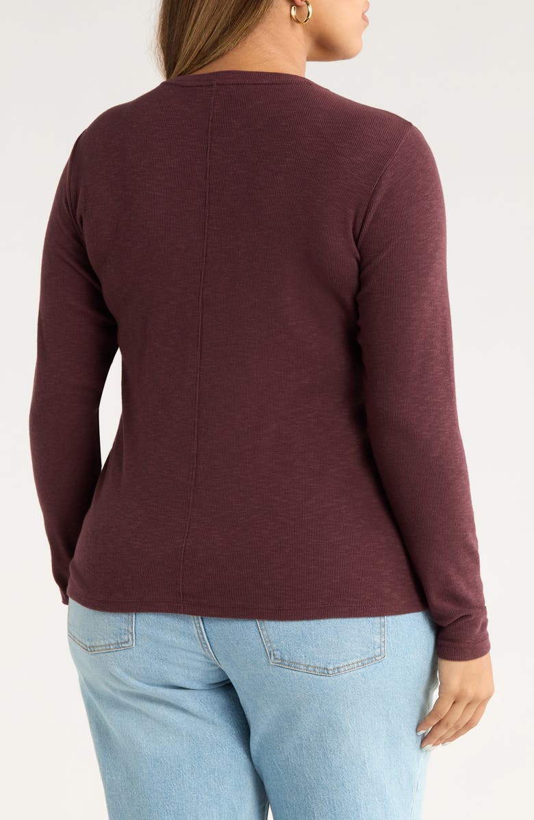 Treasure & Bond Crewneck Knit Top, Alternate, color, Burgundy Fudge