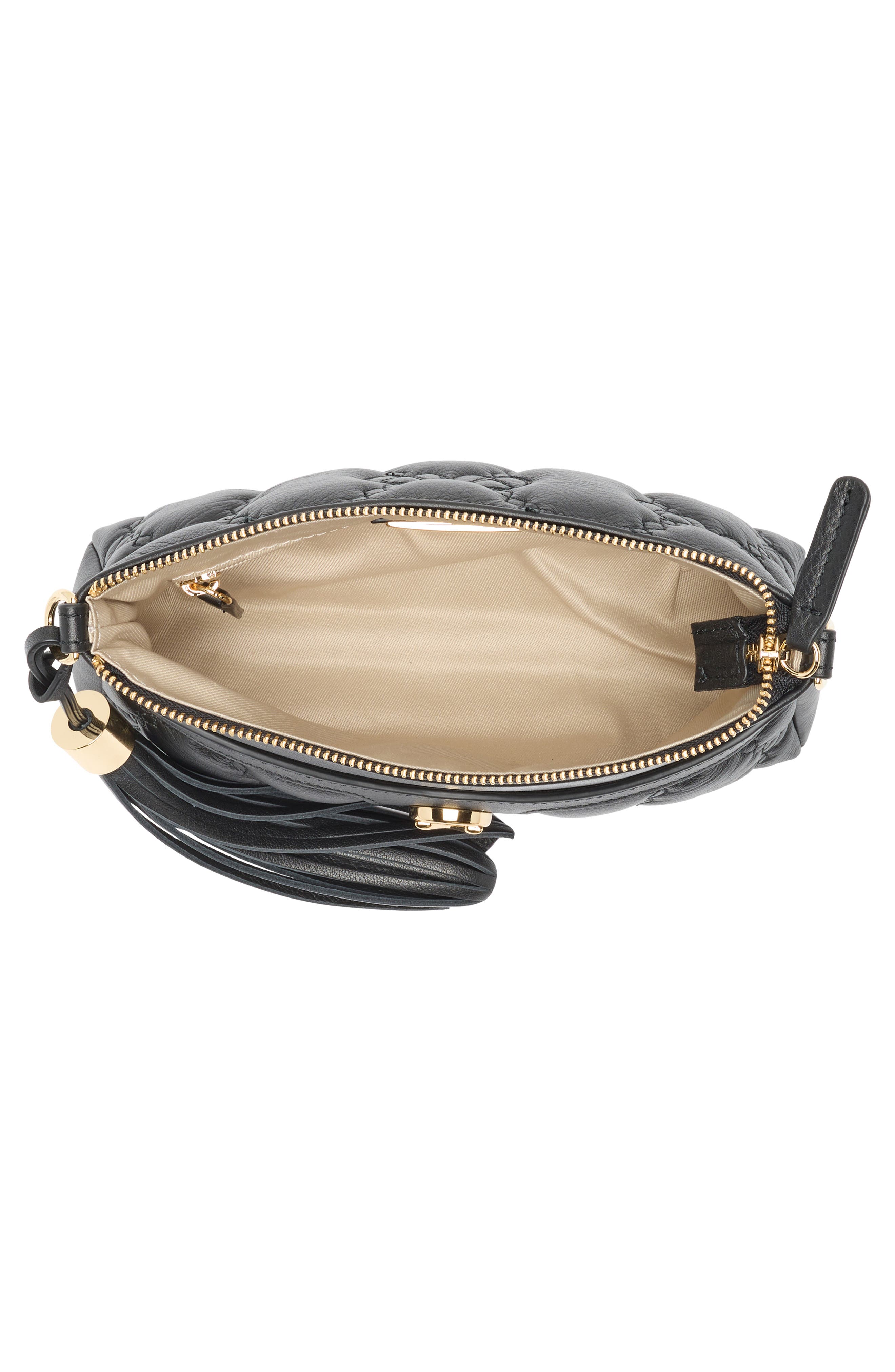 VALENTINO BY MARIO VALENTINO Anaias Monogram Leather Shoulder Bag, Alternate, color, 