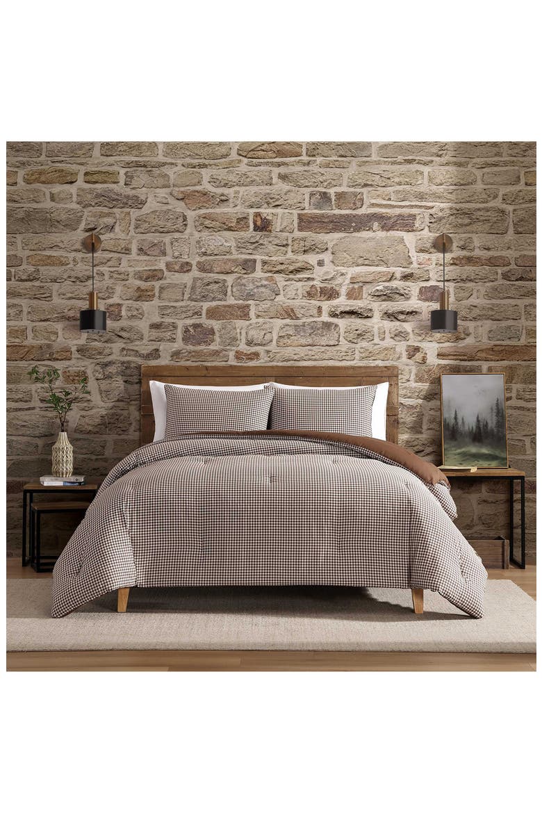 Harrison Reversible Comforter & Sham Set, Alternate, color, BROWN MULTI
