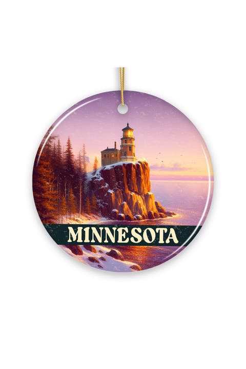 Split Rock Lighthouse Lake Superior Ceramic Ornament