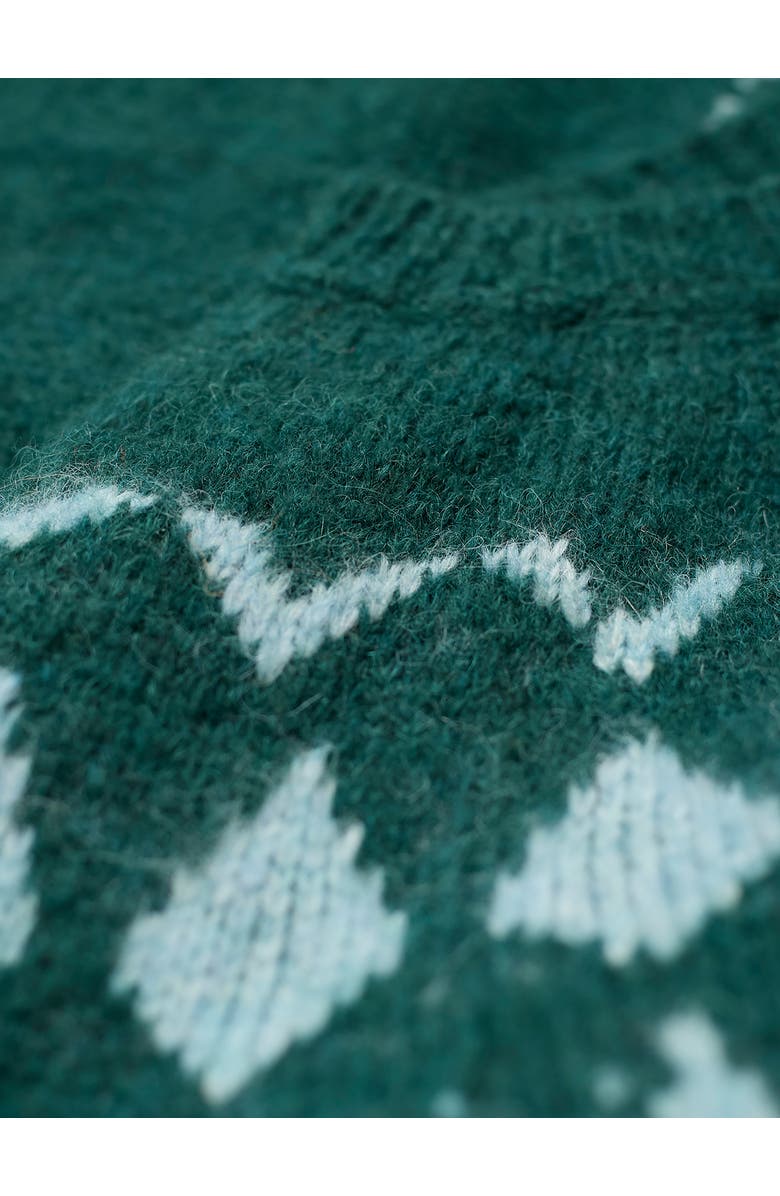 Celtic & Co. Lofty Diamond Yoke Sweater, Alternate, color, Bottle Green