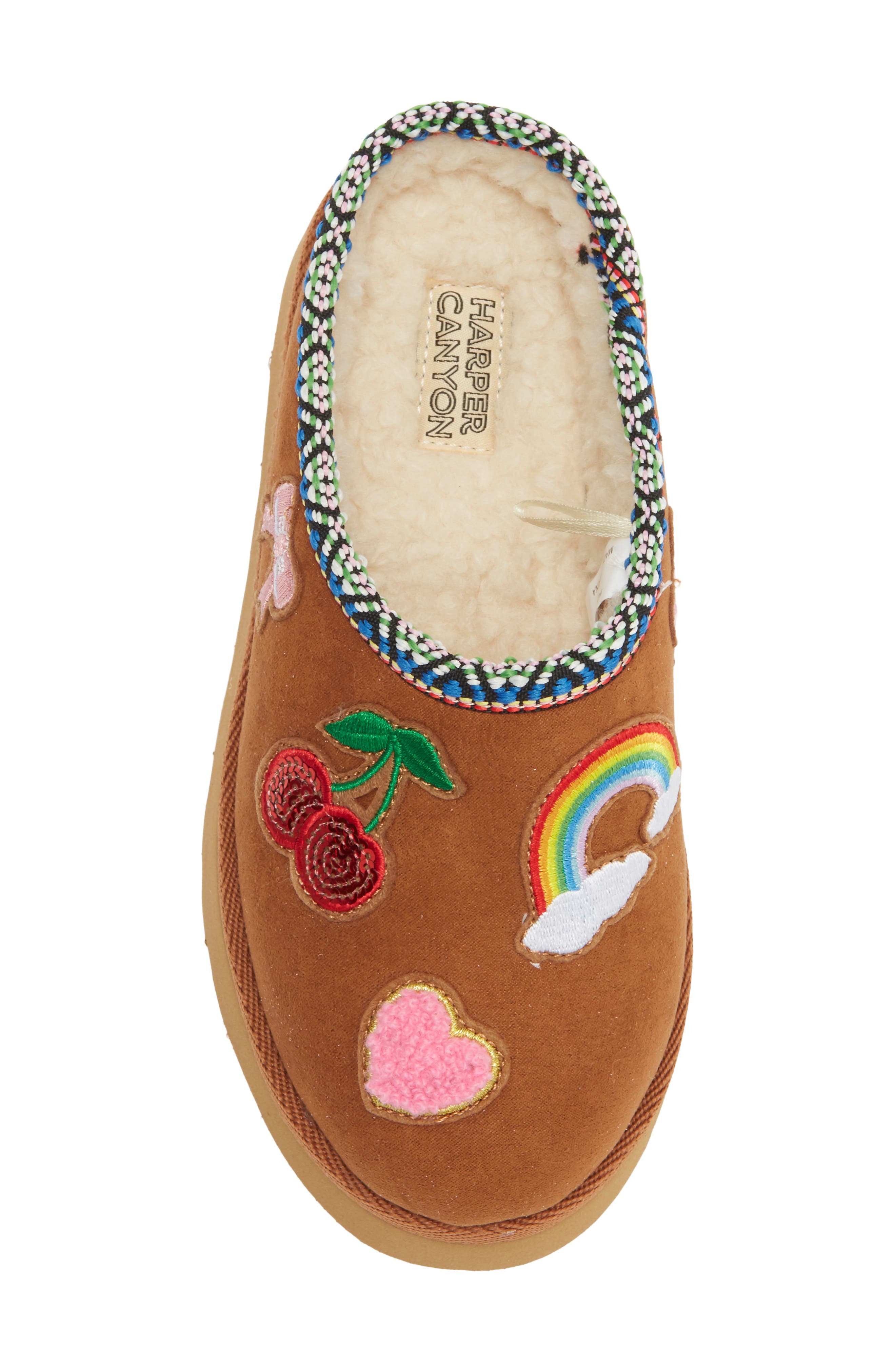 Kids' Ellis Patch Platform Slipper, Alternate, color, TAN CHESTNUT