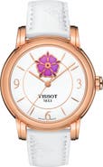 Tissot Lady Heart Flower Power Faux Leather Strap Watch, 35mm