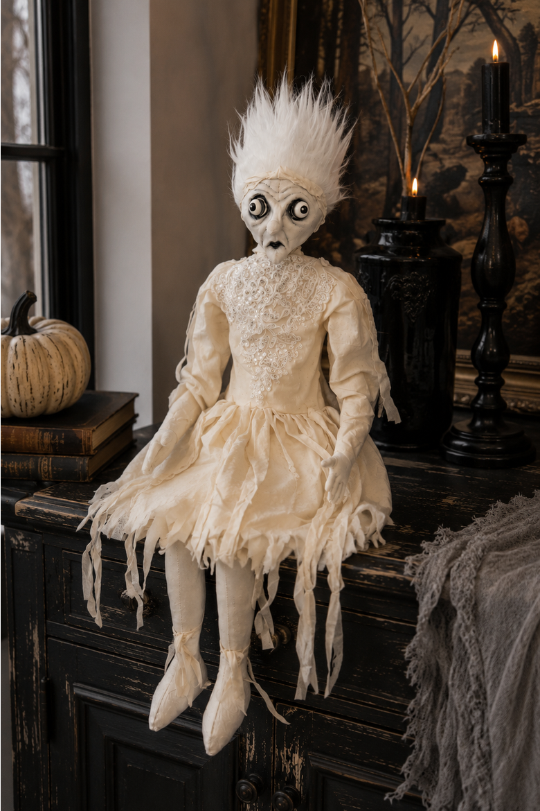 Gert Ghost Halloween Joe Spencer Gathered Traditions Figurine 30", Alternate, color, White