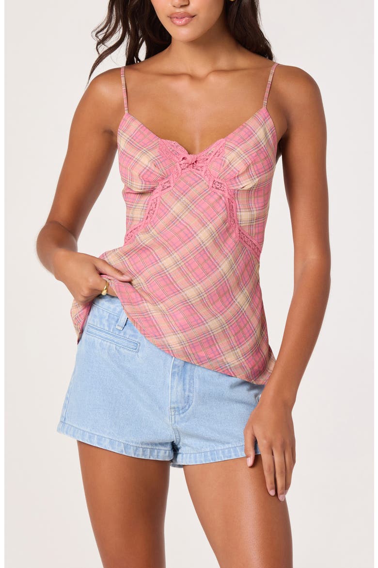 Kirsten Plaid Tank, Alternate, color, PINK PLAID