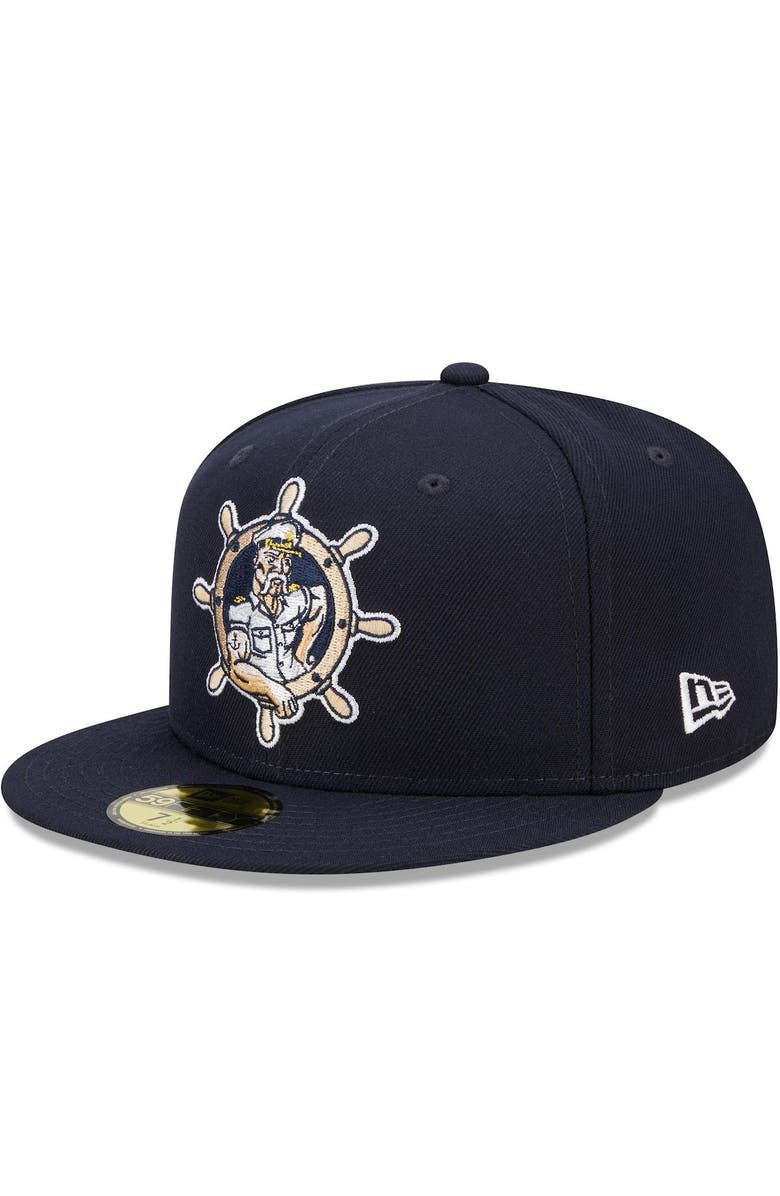 New Era Men's New Era Navy Lake County Captains Marvel x Minor League 59FIFTY Fitted Hat, Alternate, color, Navy